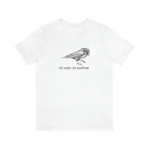 Leftist French Anarchist Crow Bird No God No Masters Secular Horizontalism Raven Cute T-Shirt, Gift for Fan, Gift For Women , Top Womenswear