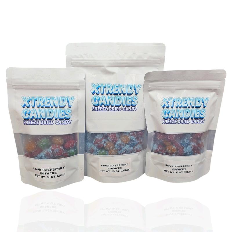 Xtrendy Candies Best Sour Raspberry Gushers - Trending Snack on Tiktok - Candy