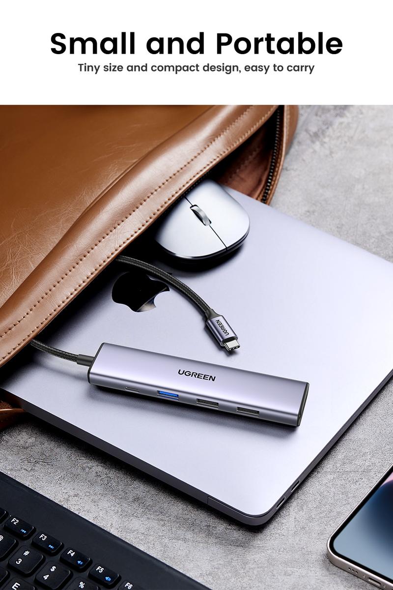 UGREEN 5in1 USB C Hub Type C to PD 100W Power Delivery, 4K@30Hz HDMI,  3 USB-A 5Gbps Data Ports, Type C Multiport Adapter for Macbook Air Pro, iPad Pro, XPS, Computer Accessories--TikTokShopBlackFriday ,TikTokShopJumpstartSale