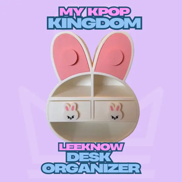 My Kpop Kingdom Desk Drawer Organizer with 3 Compartments for Efficient Storage and Organization - White, Cute Office Desk Accessories, Cool Desk Accessories