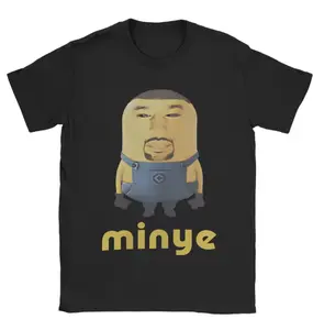 mine Minions Cartoon Minye Cotton T-Shirt For Men's Beach Y2K Funny T-Shirts O Neck Leisure Tee Shirt Oversized Clothes
