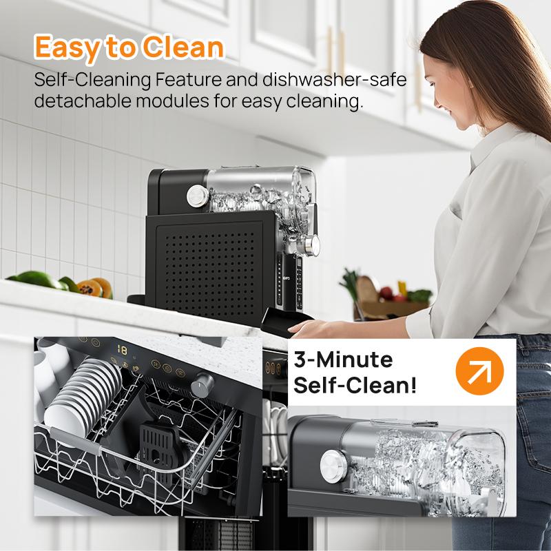 AD03 Professional Slushie Machine, 6 Preset Programs, 88 Ounces Smoothie Maker with Self-Cleaning Function, LED Display, Ice-Free Slush Maker for Milkshakes, Smoothies, Margaritas, Frappes and More#TikTokShopBlackFriday, Blenders, Kitchen Appliances