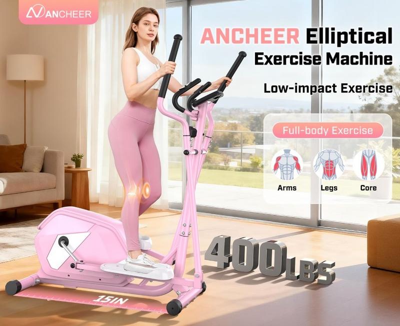 ANCHEER Elliptical Machine with 15-Inch Stride & 400LBS Capacity Ultra-Quiet Magnetic System 14 Resistance Levels for Home Exercise ANCHEER Elliptical Machine with 15-Inch Stride & 400LBS Capacity Ultra-Quiet Magnetic System 14 Resistance Levels for Home Exercise