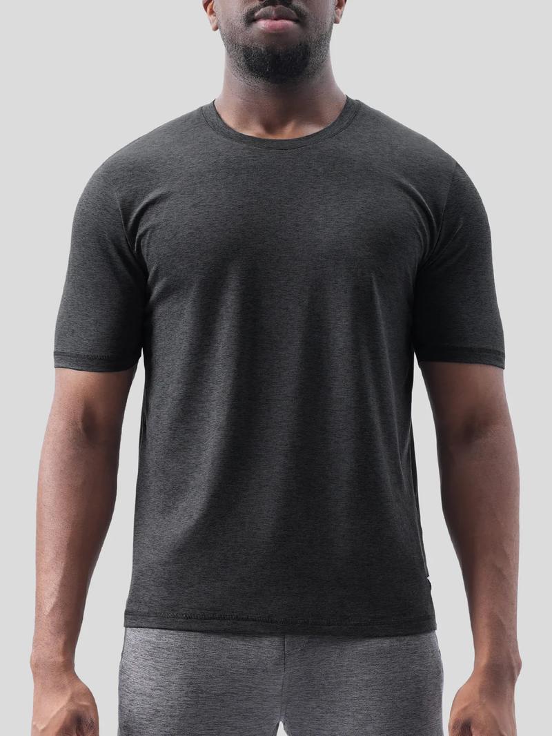 Fioboc Velou Crew Neck Tee, Men's Short Sleeve T-Shirt, Moisture-Wicking, Quick-Dry Athletic Performance Tee for Gym, Running & Workout Sports Fioboc Velou Crew Neck Tee, Men's Short Sleeve T-Shirt, Moisture-Wicking, Quick-Dry Athletic Performance Tee for Gym, Running & Workout Sports