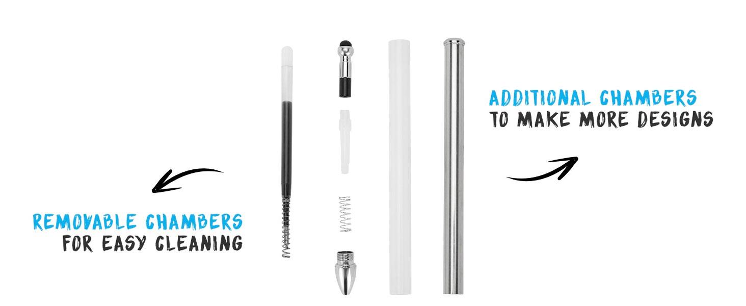 12 Pcs The Crafters Stainless Steel Pens, Black Ink Gel Pen for DIY