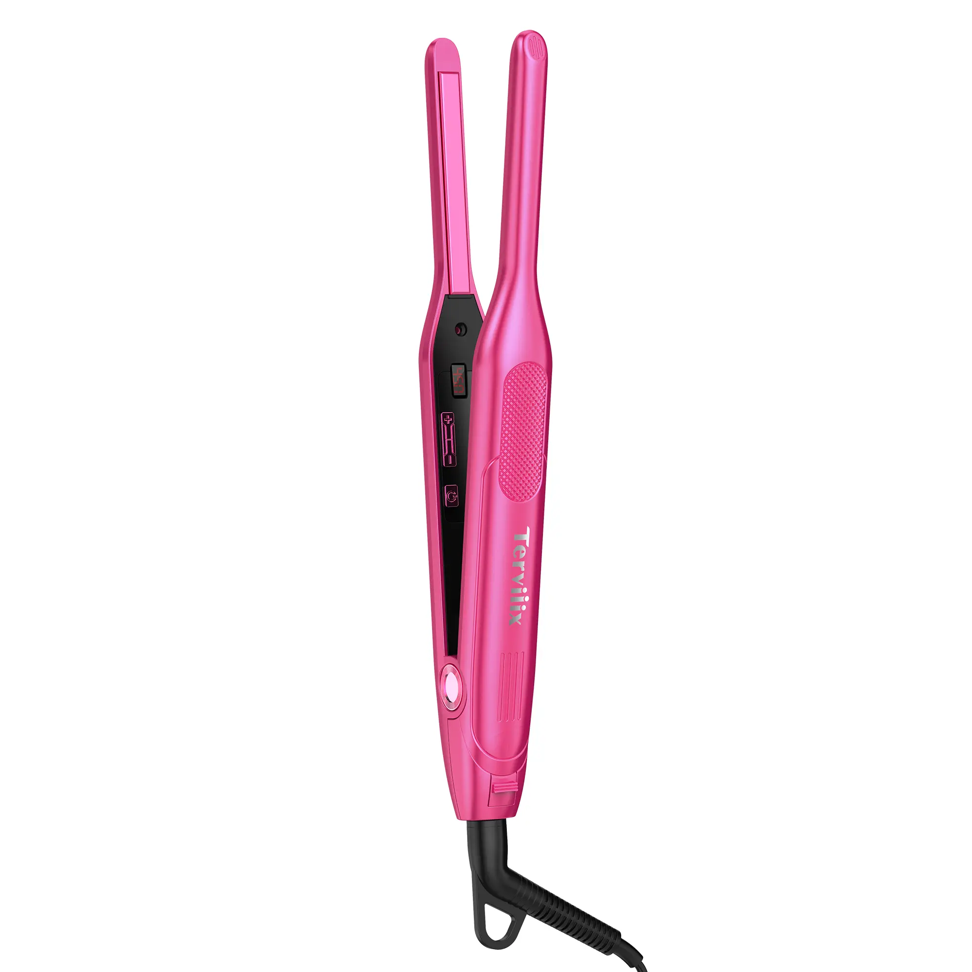 Terviiix Pencil Flat Iron Hair Tool - 3/10 in Small Ceramic Curlers & Straighteners for Pixie Short Styles & Edges, Smooth Comfort Hair Tools, Hair Straighteners