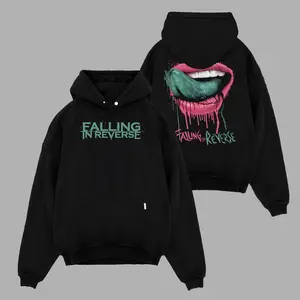 Vintage Falling In Reverse Lips 2 side T-Shirt ,Unisex Numetal Music Graphic Tee, Rock Band Shirt, Retro Music Tee, Rock Music Lover Shirt, Vintage Band Shirts Casual Comfort Cotton Fabric Fit Top , Top Men's and Women's Clothing