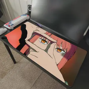 Makima Chainsaw Man Anime Desk Mat Mousepad 31.5" x 15.5" Gaming Desk Mat Mouse Pad Accessories