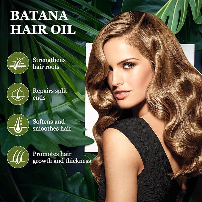 2PCS Batana Oil for Hair,Hair Oil with Rosemary for Hair Growth,for All Hair Types,Batana Hair Oil for Women and Man