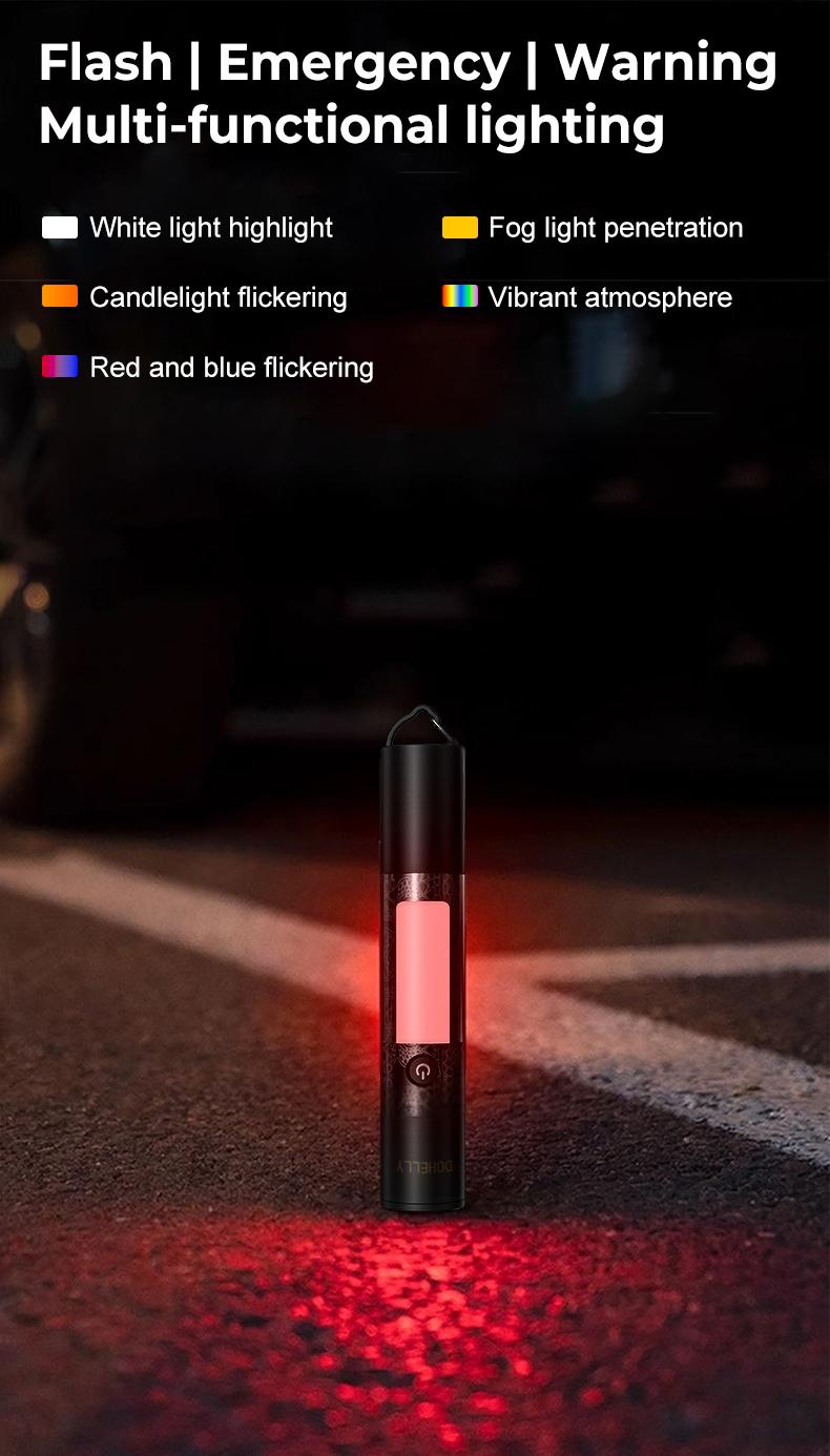 Car Emergency Window Breaker and Cutter, Multi-Functional Flashlight, 3000Lumen, 15Lighting Modes, International Rescue Signal Light, Side Magnet, Retractable Flashlight, Suitable for Camping, Emergencies and Christmas Gifts