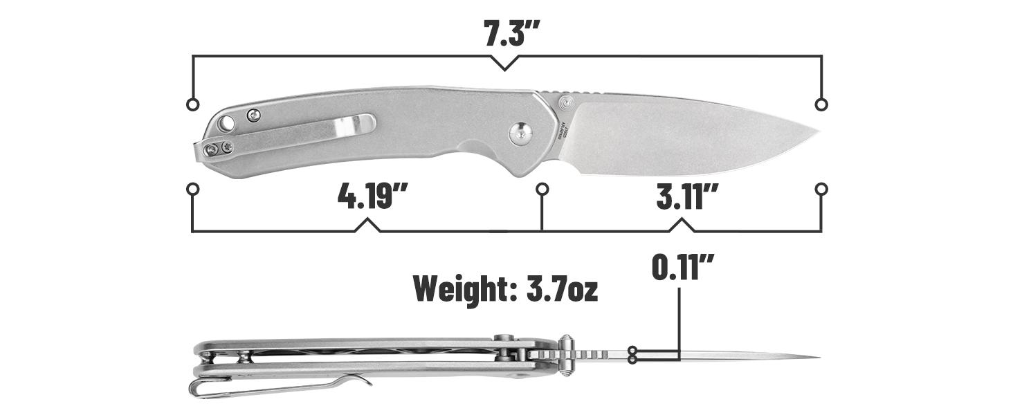 CJRB Pyrite Pocket Tool Knife AR-RPM9 Steel Blade Stainless Steel Hand EDC Folding Knife for Everyday Carry Survival Tools and Emergency Survival Gear