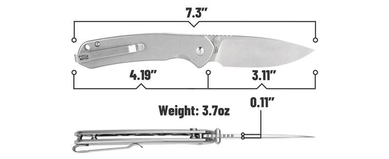CJRB Pyrite Pocket Tool Knife AR-RPM9 Steel Blade Stainless Steel Hand EDC Folding Knife for Everyday Carry Survival Tools and Emergency Survival Gear
