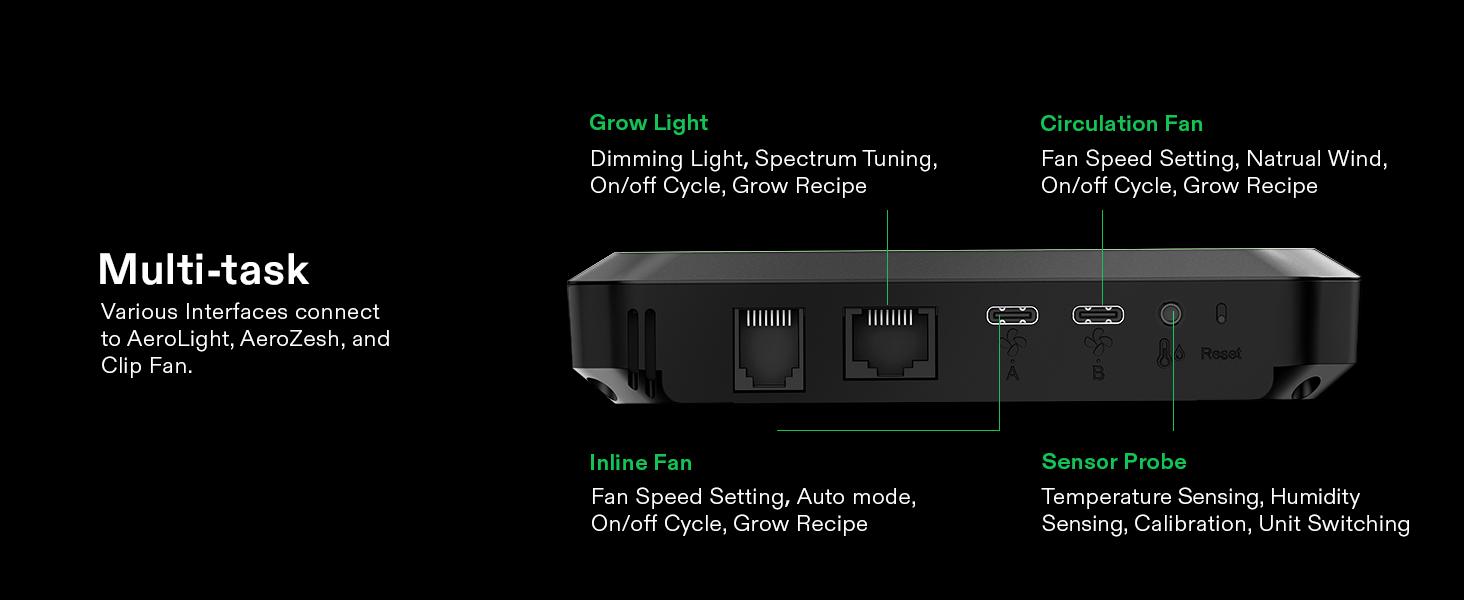 VIVOSUN AeroZesh S4 Inline Duct Fan, Quiet 4" 208 CFM Ventilation Exhaust Fan w/EC Motor and GrowHub E42A Temperature Humidity WiFi-Controller - for Heating Cooling Booster, Grow Tents, Hydroponics