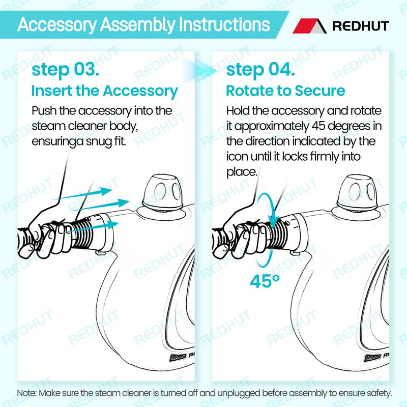 Redhut [2026] Pressurized Handheld Multi-Surface Natural Steam Cleaner with 12 pcs Accessories Powerful, Chemical-Free, Steamer for Home And Car, Cleaning Washing Machine, Air Conditioner, Kitchen, Summerclean Appliances Tool Household