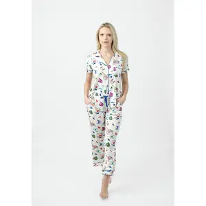Jockey Silks Crop Pajama Set - Modal Knit