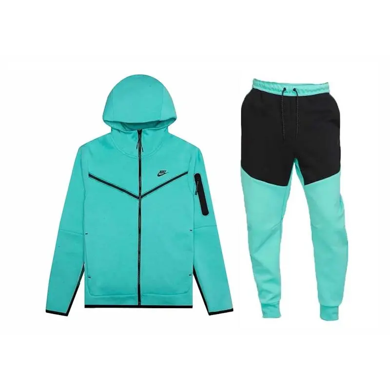 Nike Sportswear Tech Fleece Hoodie & Joggers Set Washed Teal/Black/Black (men) by StockX