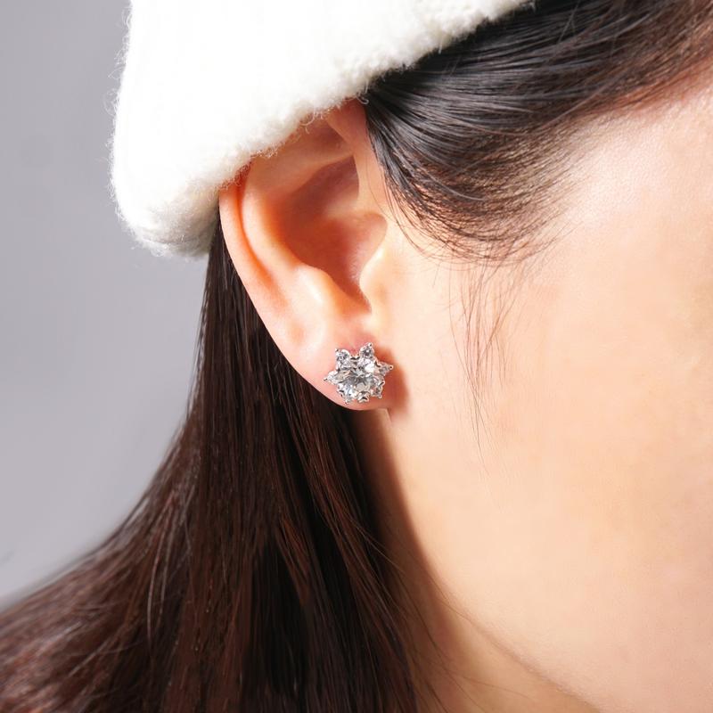 Moissanite 0.5-3ct Ice Crystal Snowflake Earrings, Sparkling Icy Shine, Winter Refined Jewelry, Earrings Accessories, Chic Fashion Jewelry, Fashion Pairings, Christmas Must-Have Stud Earrings, A Romantic Gift for Any Occasion Moissanite 0.5-3ct Ice Crystal Snowflake Earrings, Sparkling Icy Shine, Winter Refined Jewelry, Earrings Accessories, Chic Fashion Jewelry, Fashion Pairings, Christmas Must-Have Stud Earrings, A Romantic Gift for Any Occasion