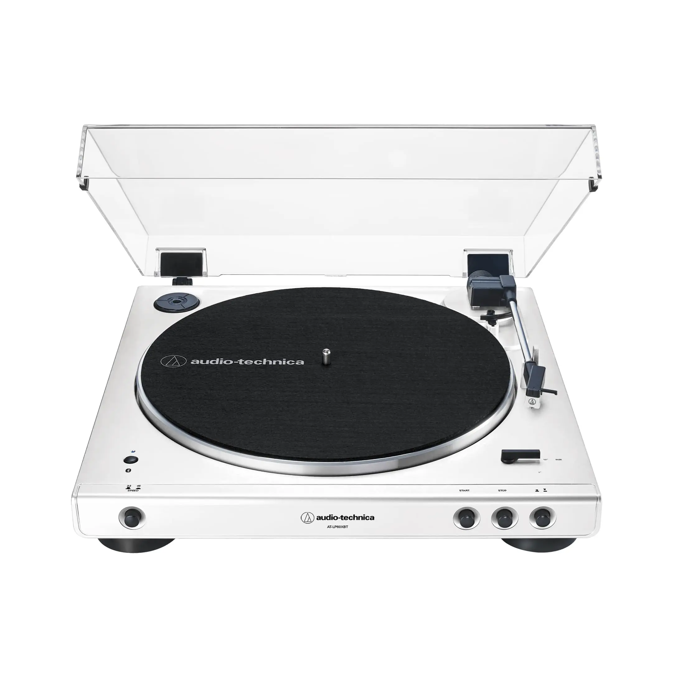 Audio-Technica AT-LP60XBT-WW Fully Automatic Bluetooth Diamond Record Player - 33-1/3 & 45 rpm, High-Fidelity Audio, Wired Dual RCA, Die-Cast Aluminium, Dual Moving Magnet Phono Cartridge, Anti-Resonance, AptX Codec, Adapter Compatible