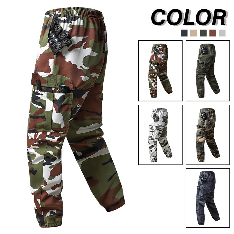 2026 Camouflage Cargo Workwear Jogger Pants with Large Pockets for Casual Outdoor Sports Versatile Design in Five Colors