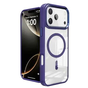 LensGuard for iPhone 16 15 14 13 12 11Series Clear Magnetic Case, Compatible with MagSafe ,Anti-Yellowing ,Military-Grade Protection Shockproof Slim Magnetic Case, Clear Smartphone Cellphone Protective Casing Protector Protector