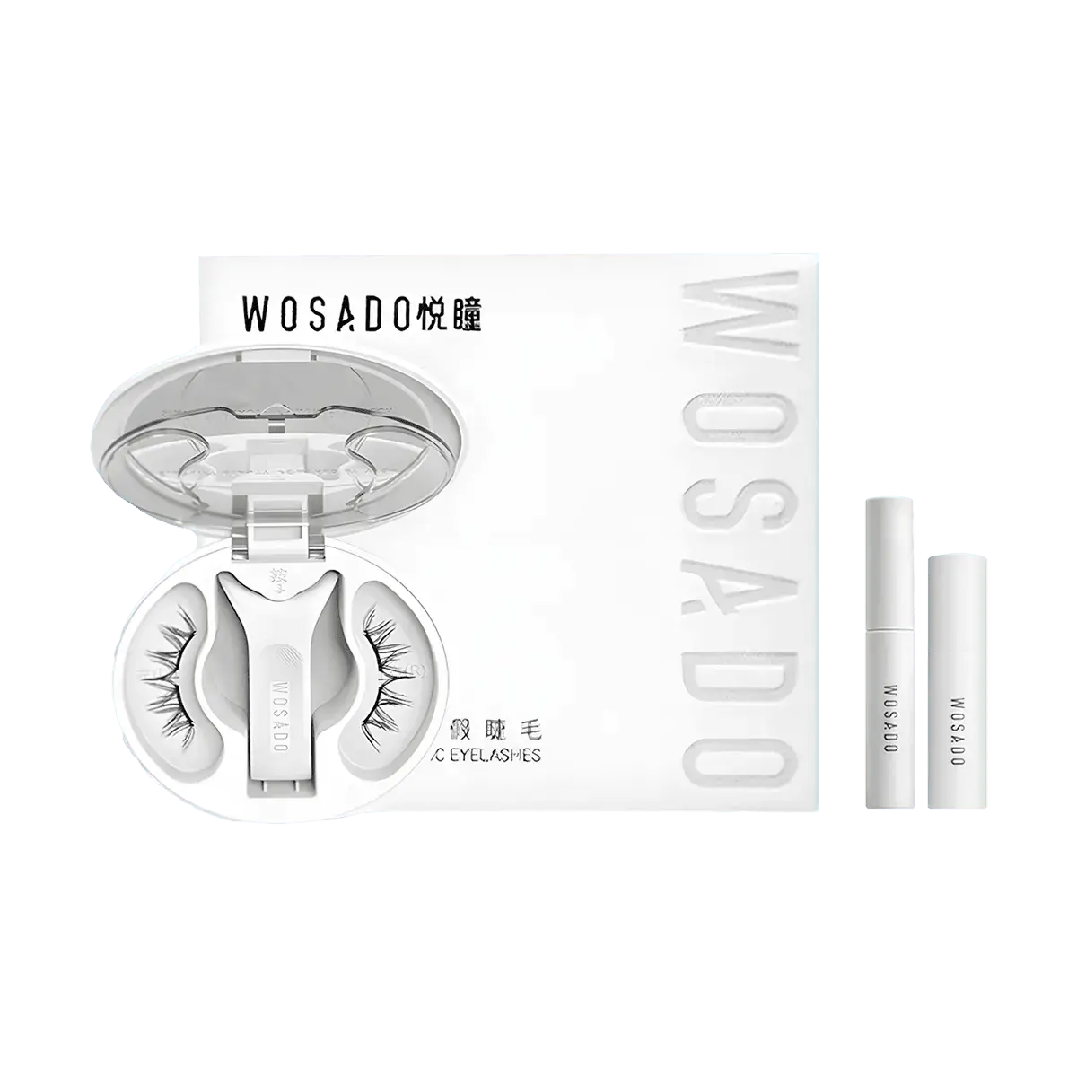 Magnetic Eyelash Clusters Kit - Brown Sunflower Style Lightweight Natural Thin Faux Mink False Eyelashes & Adhesives for Adults, Glue-Free Reusable Soft, with Setting Gel & Cleanser, Beginner-Friendly for Date Night & Everyday Glam, Box Set