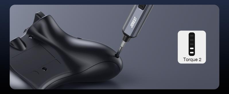 JOREST Mini Electric Screwdriver, Precision Set with 38-in-1 Magnetic Bits, 5 Torque Settings, LED Light, Repair Tool Kit for iPhones, Laptop, Drone, Game Console, Camera, Glasses, Watches, Toys