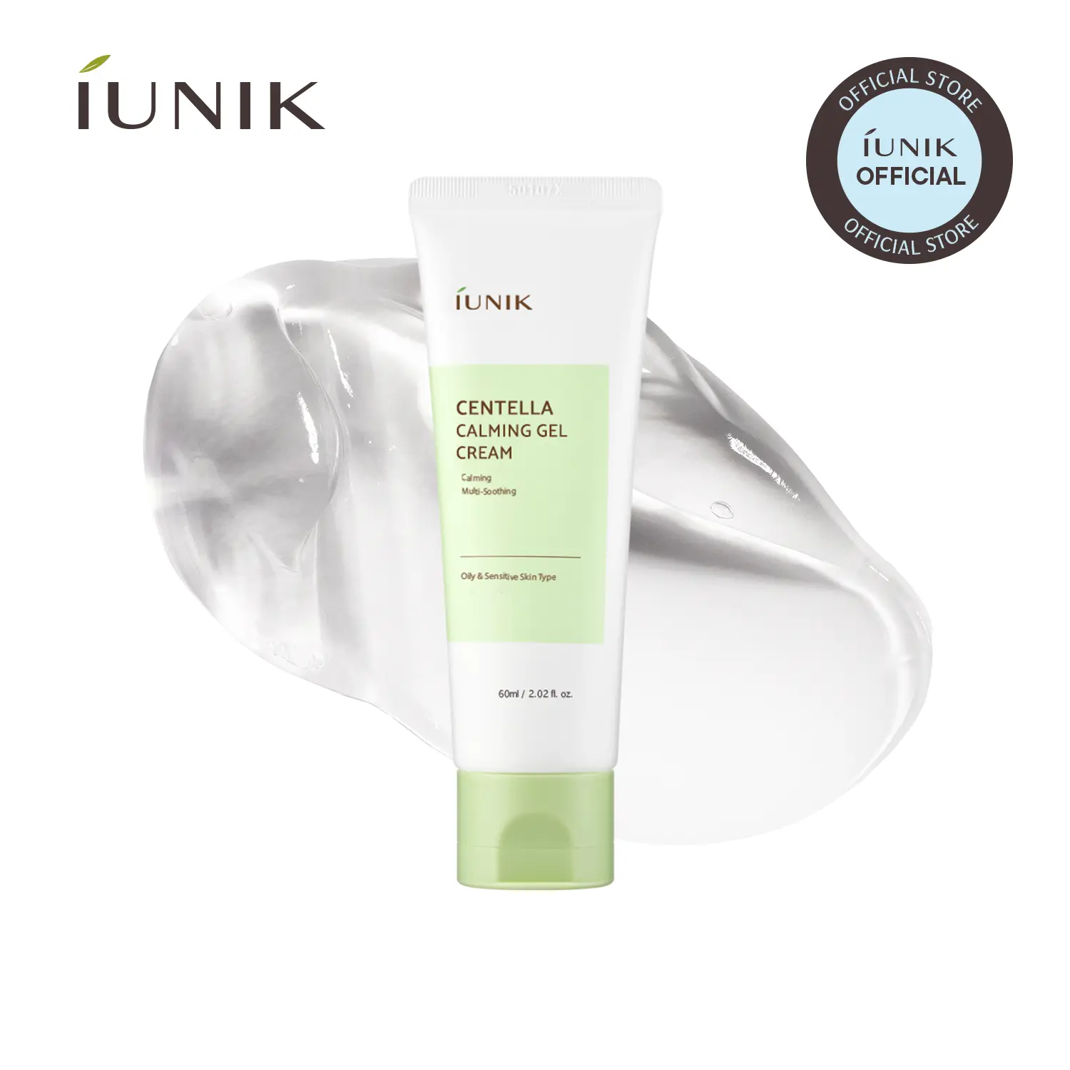 [IUNIK Official] Centella Calming Gel Cream | Soothing & Moisturizing for Sensitive, Oily & Trouble-Prone Skin | 60ml / 2.02 fl oz