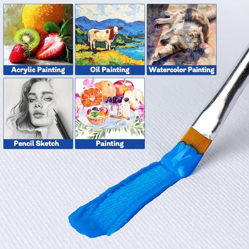 150 high-quality square canvas papers, suitable for artists - perfect for oil painting and pastel painting, ideal for creating dynamic abstract artworks. They are bound in loose pages. [Free one roll of 20 meters of detachable artist masking tape]