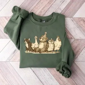 Little Bear Sweatshirt Vintage 90s Animals Retro Sweater Gift Idea