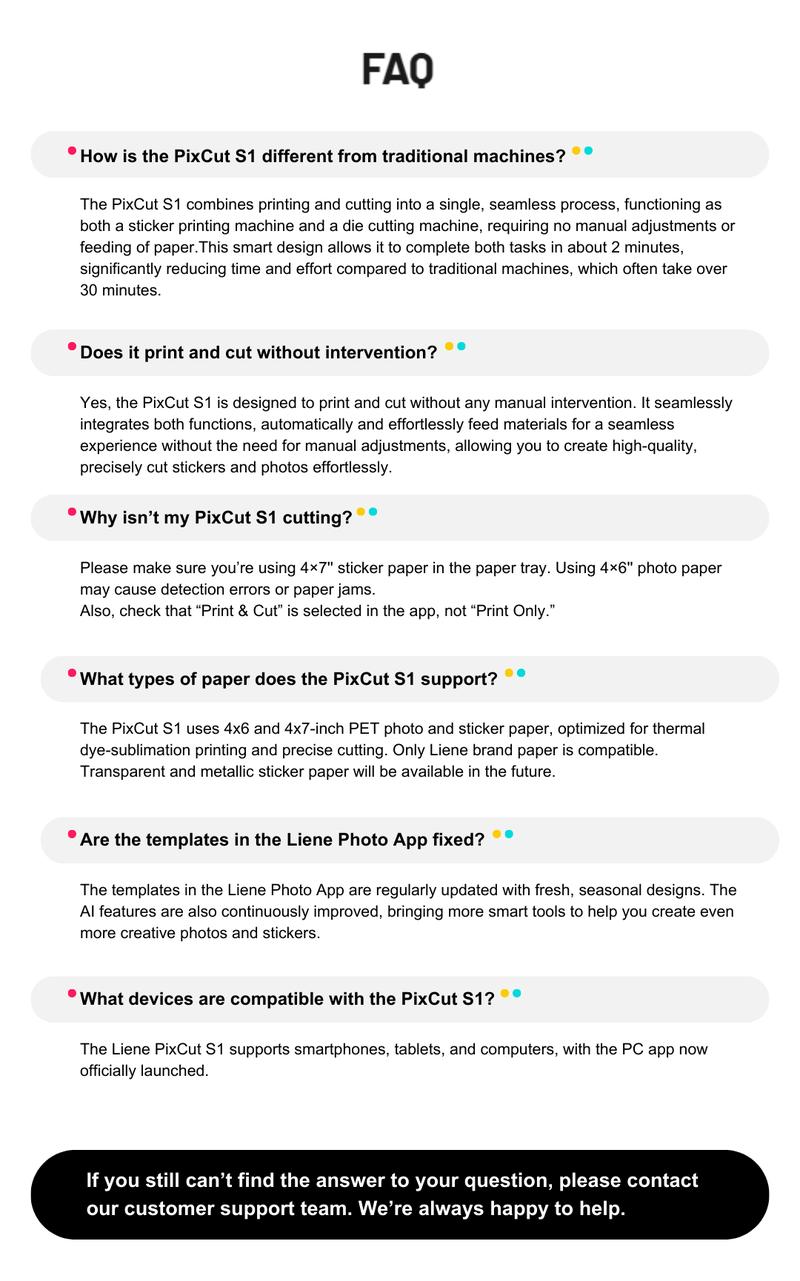 Liene PixCut S1 Photo Sticker Printer & Cutting Machine - All-in-One Sticker Maker Machine for DIY Crafts, Custom, Thermal Dye-Sublimation, 300 DPI Prints, Precise AI Auto-Cutting, AI Design App Support, Valentine's Day Gift