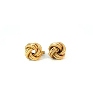 10kt semi-solid Knot earrings