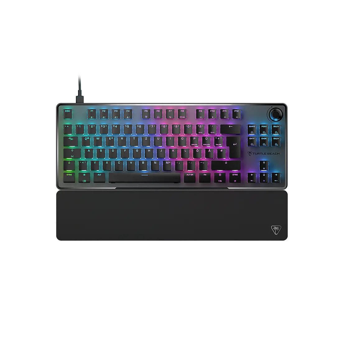 Turtle Beach Vulcan II TKL Pro Smooth Magnetic Mechanical RGB Gaming Keyboard - TKL Form, Per-Key LED RGB Lights, Analog Hall-Effect Switches, Adjustable Actuation, Rapid Trigger, Swappable Keycaps for Video Games, Compact Layout, Insanely Responsive