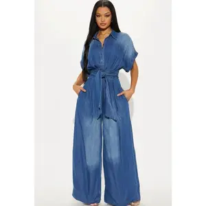 Lorette Chambray Jumpsuit - Medium Wash 4