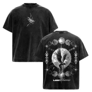 Archangel Michael Vintage Washed T-Shirt | Oversized Christian Streetwear Tee for Men & Women
