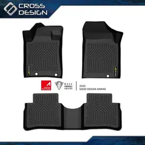 CROSSDESIGN  TPE Floor Mats Black Fit For 2014-15 Nissan Altima 2016-20 Maxima All Weather