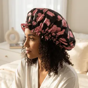 Mulberry Silk Bonnet for Sleeping –100% Silk Reversible 19 Momme Hair Bonnet | Vintage Pink and Punch