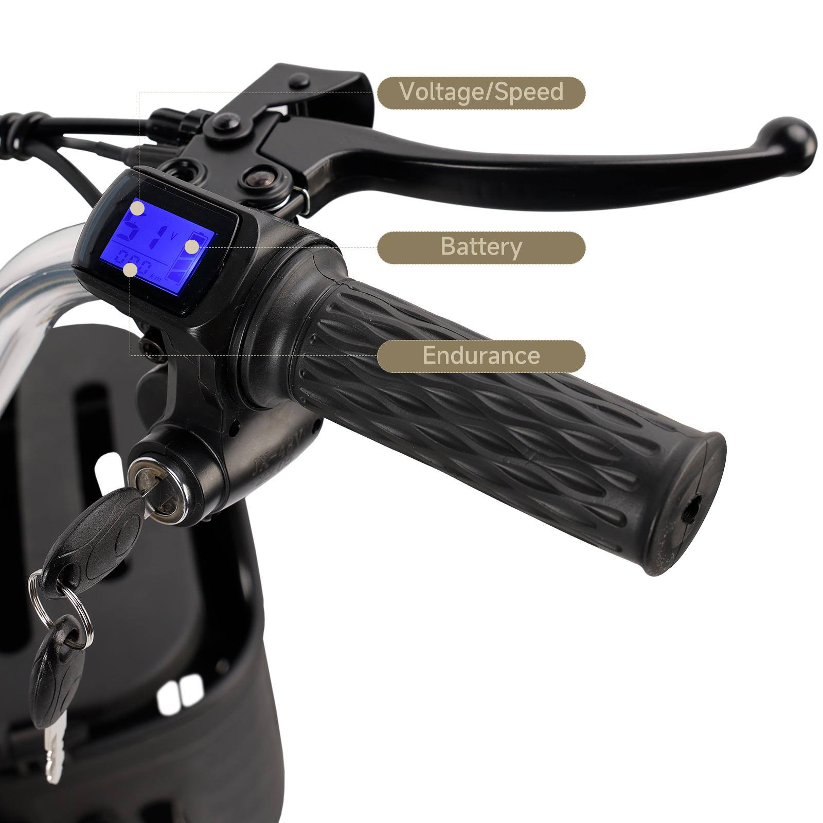 ‌Premium 400W Folding E-Trike Foldable Electric Tricycle with Rear Seat, 3 Wheel Ebike for Adults Olders, Speed ​​Adjustable/Pedal Assist