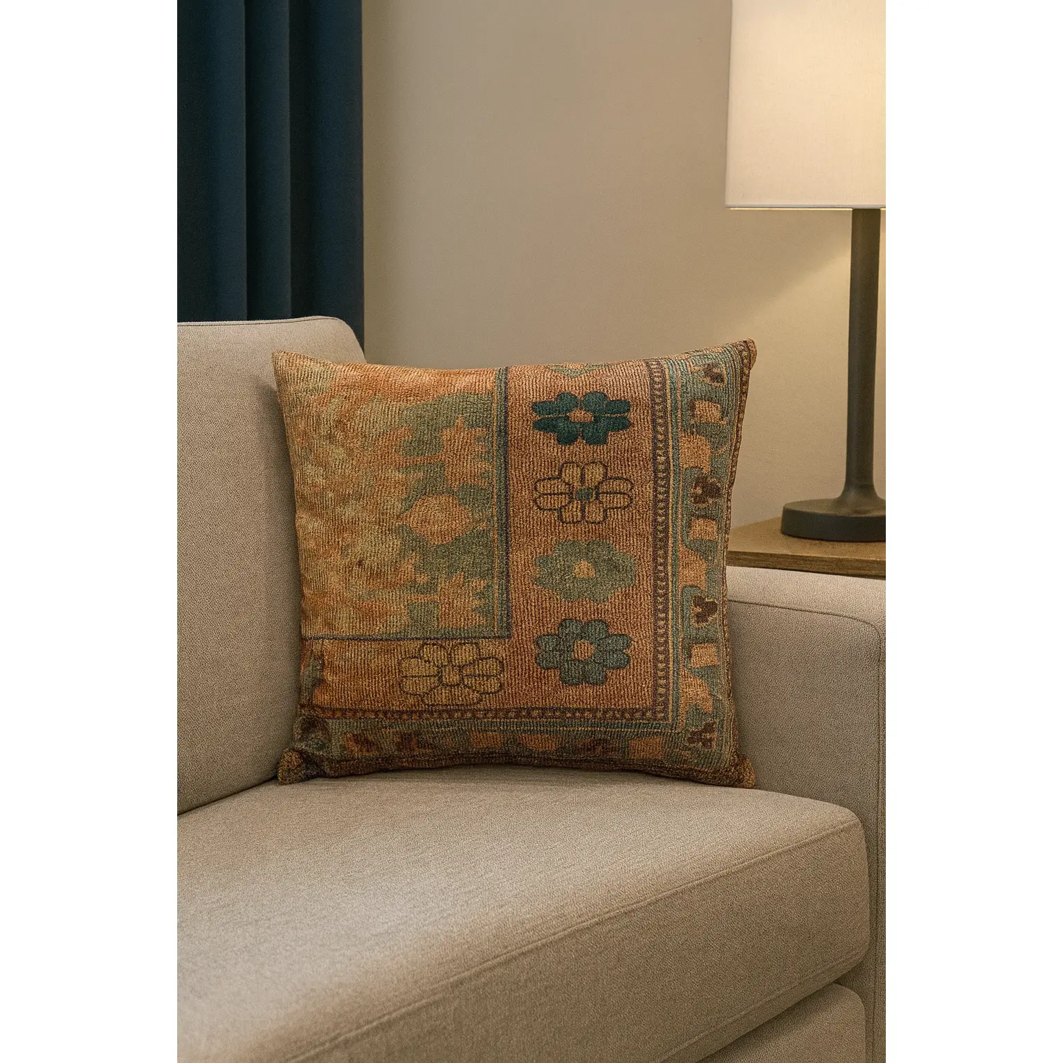 Persian-Inspired Luxurious Sofa Cushions, Household Textile Accent Cushions for Home Decor, Sofa Cushion