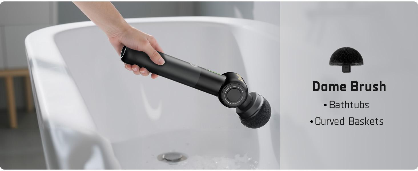 Fanttik G9 Pro Electric Scrubberbrush with VoltiPulse Motor Dual-Speed Control 6 Brush Heads Adjustable Angle IPX7 Waterproof Type-C Charging for Bathroom Tile Grout Cleaning Tools