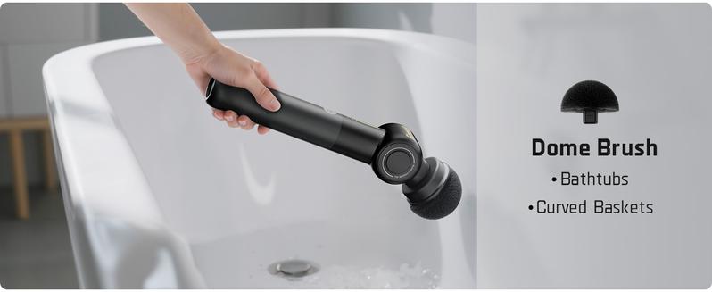 Fanttik G9 Pro Electric Scrubberbrush with VoltiPulse Motor Dual-Speed Control 6 Brush Heads Adjustable Angle IPX7 Waterproof Type-C Charging for Bathroom Tile Grout Cleaning Tools