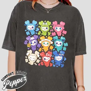 Comfort Colors TWICE Shirt, Kpop Twice Shirt, Cute Chibi Twice Band Shirt, Vintage 90s Bootleg Style Jihyo TWICE T-Shirt