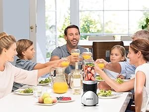 Ganiza Smoothie Blender 14-Piece Combo 800W 25000 RPM Stainless Steel Blades Dishwasher Safe for Shakes & Smoothies Ideal for Kitchen & On-the-Go Use