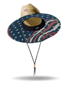 Lifeguard Straw Hat in Stars & Stripes