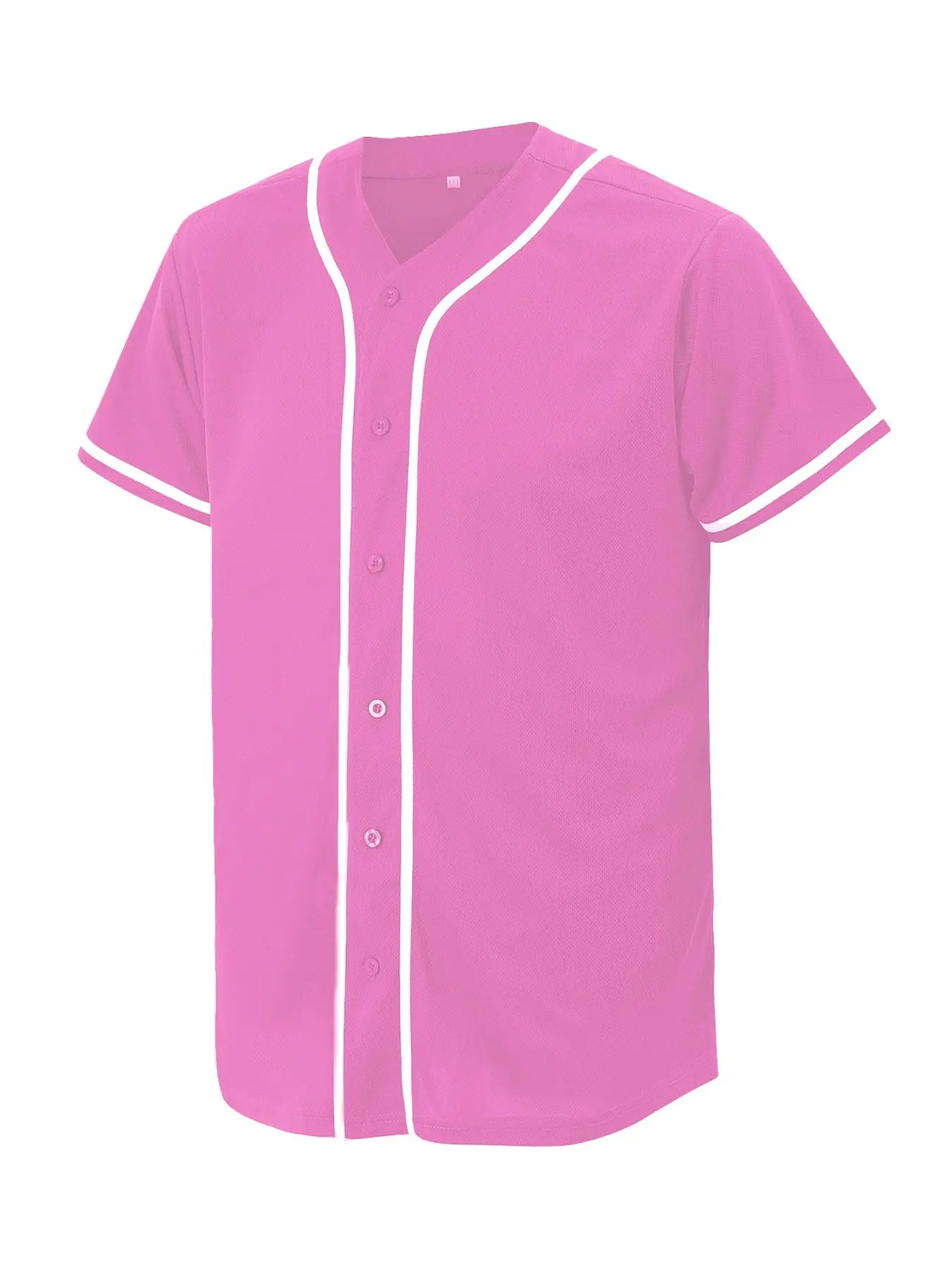Men's Solid Color Baseball Jersey, Baseball Shirt, Sports Top, Casual Comfy Breathable Short Sleeve Button Up Baseball Uniform, Men's Sportswear for Training & Competition Daily Wear, Athletic Activewear