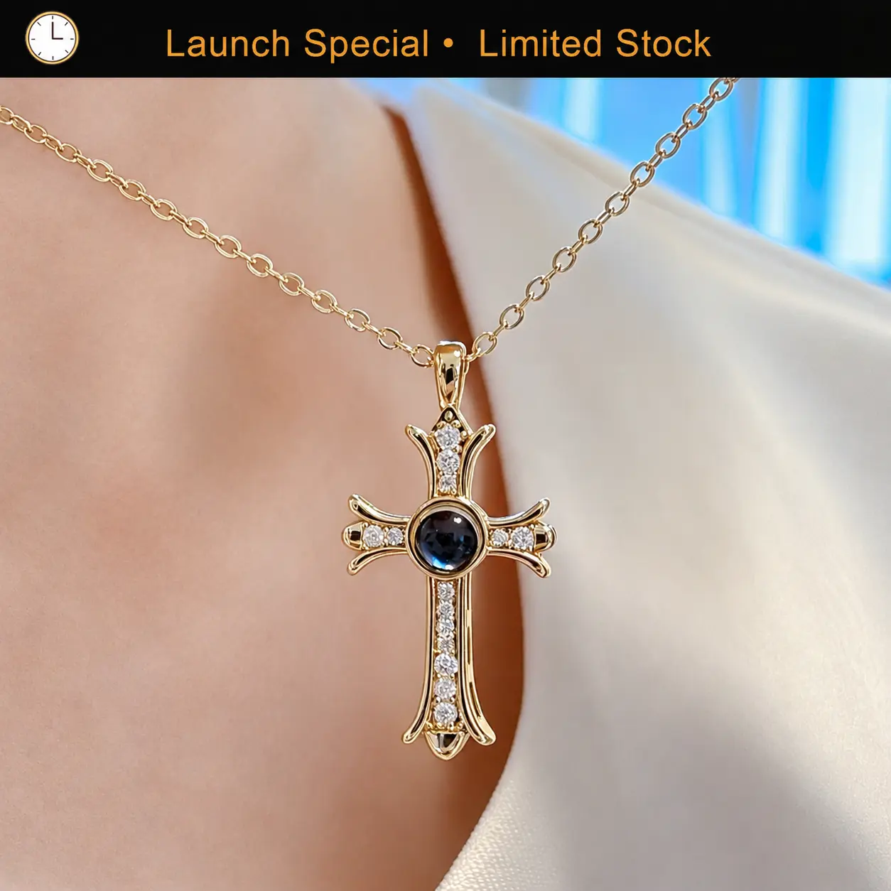 Bible Verse Cross Necklace, Christian Gift for Daughter, Girls & Kids, Cross Necklace for Girls & Women, Hidden Bible Verse, Includes Gift Box & Bible Verse Card, Gold/Silver Pendant