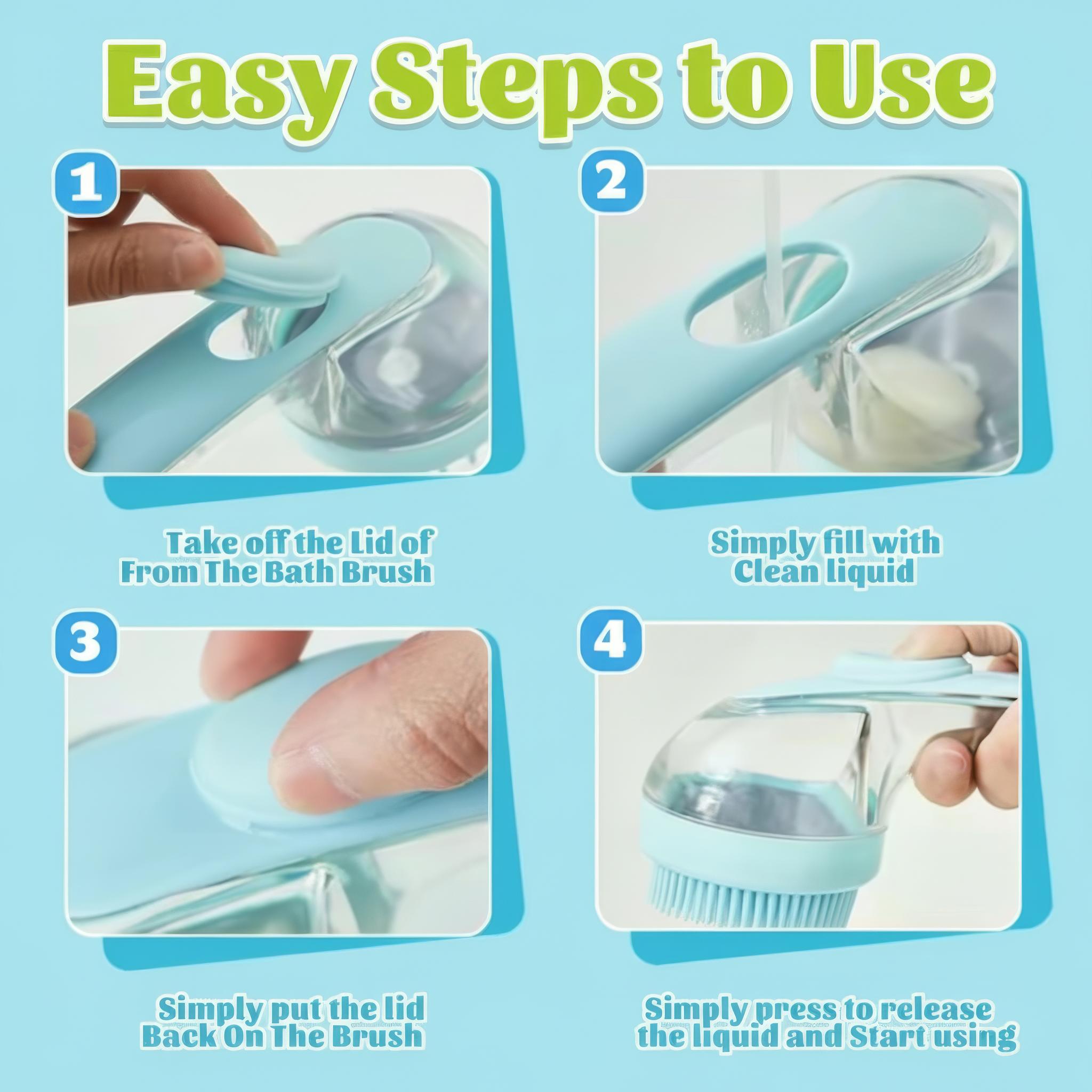 2026 New 2-in-1 Pet Bath & Grooming Deshedding Animal Hair Brush with Built-in Soap Dispenser, 8in×3in×4in, Gentle Massage Tool for Dogs & Cats, Enhances Hair Care, Improves Bathing Experience, Boosts Blood Circulation, Animal Hair Brushes