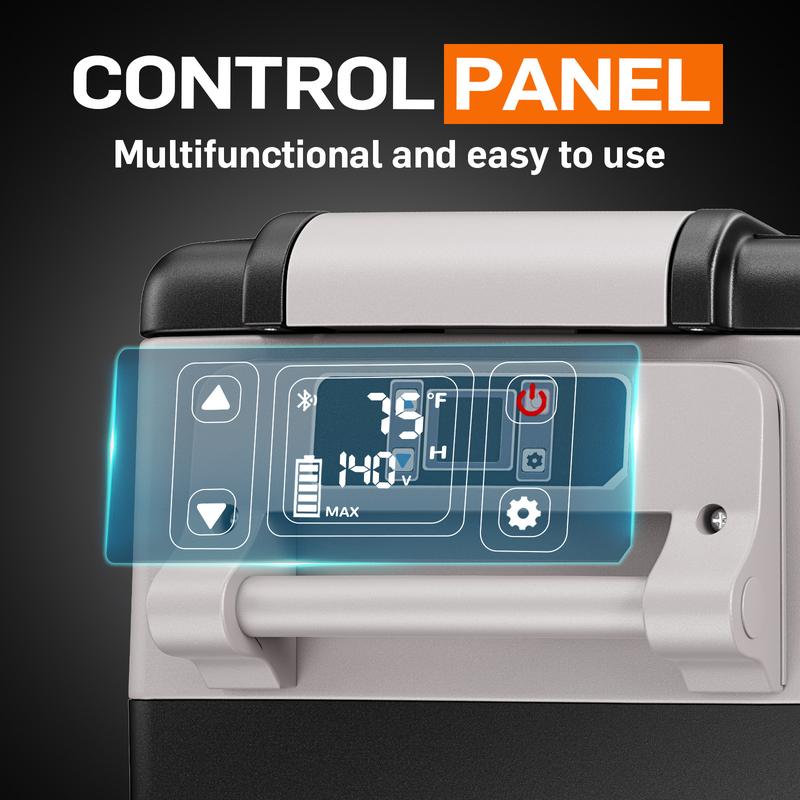 EUHOMY 12 Volt Car Refrigerator, 48 Quart(45L) Car Fridge Electric Cooler APP Control,12V Refrigerator -4℉~68℉ with 12/24V DC & 110-240V AC, Portable Refrigerator for Camping, Travel, RV, Truck, Home