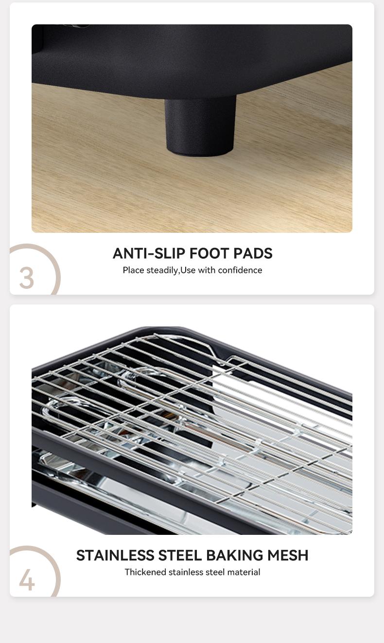 Electric Indoor Grill 1500W -2 in 1 Smokeless Indoor Grill for Kitchen with Non-stick Removable Grill & Griddle Plate,Temperature Control Korean BBQ Grill with 3 Cheese Pans Dishwasher Safe