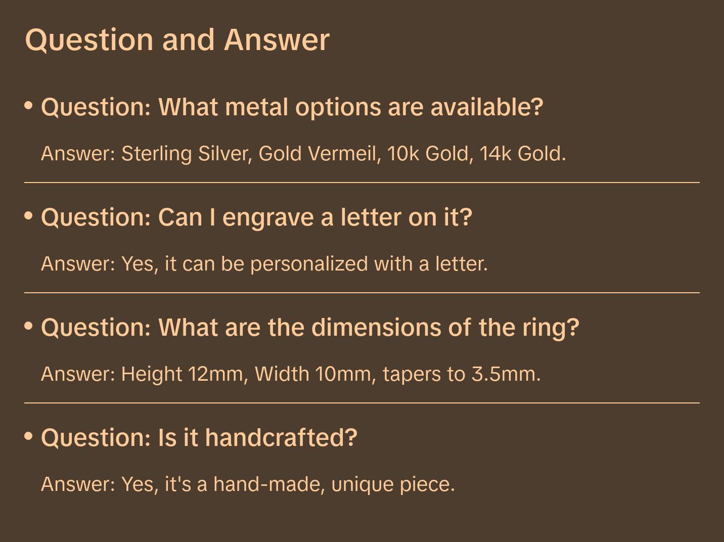 Signature Engravable Signet Ring