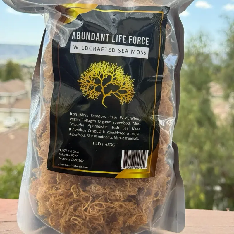 Raw Wild-Crafted Seamoss Dried Seaweed Superfood - Natural, Healthy Choice for Immune Support & Nutritional Boost